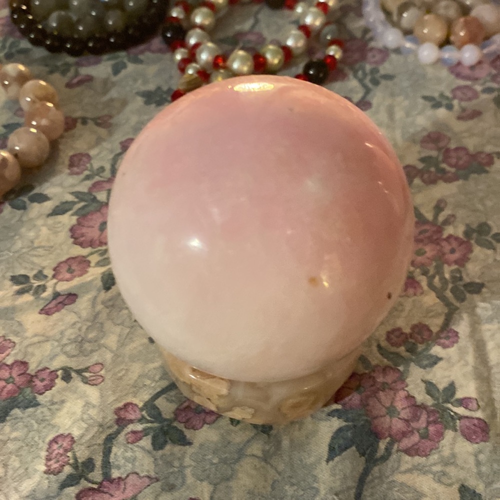 Pink Opal Sphere - Picture 3 of 4